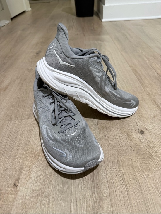 Hoka Light Gray Cushioned Running Sneakers main image 4